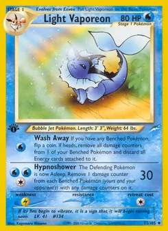 Light Vaporeon, Neo Destiny, no. 52