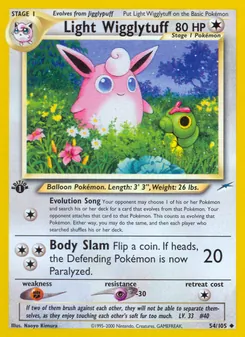 Light Wigglytuff, Neo Destiny, no. 54