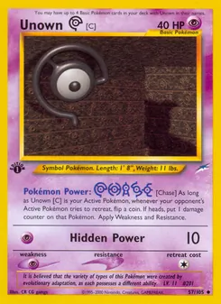 Unown [C], Neo Destiny, no. 57