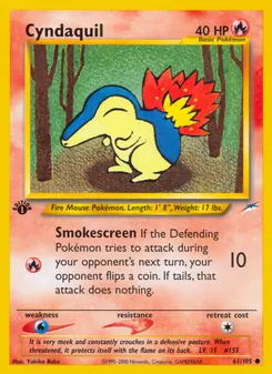 Cyndaquil, Neo Destiny, no. 61
