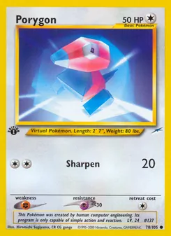 Porygon, Neo Destiny, no. 78