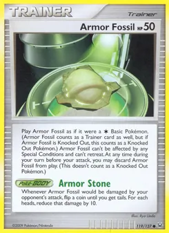 Armor Fossil, Platinum, no. 119