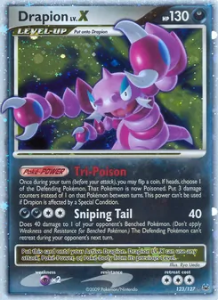 Drapion LV.X, Platinum, no. 123