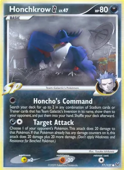 Honchkrow G, Platinum, no. 77