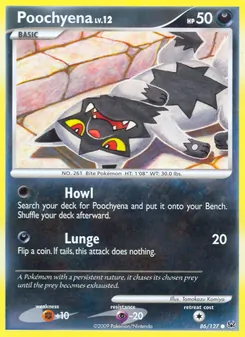 Poochyena, Platinum, no. 86