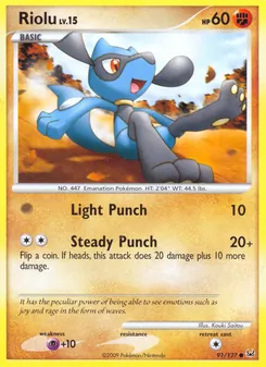 Riolu, Platinum, no. 91
