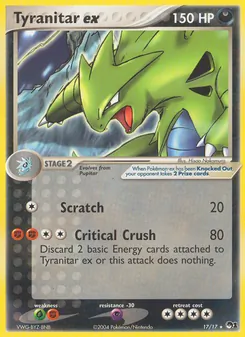 Tyranitar ex, POP Series 1, no. 17