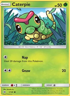 Caterpie, Sun & Moon, no. 1