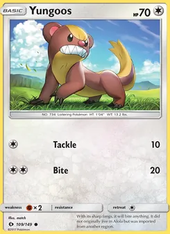 Yungoos, Sun & Moon, no. 109