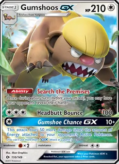 Gumshoos GX, Sun & Moon, no. 110