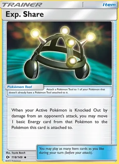 Exp. Share, Sun & Moon, no. 118