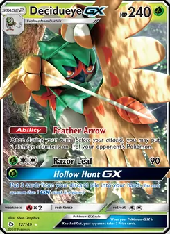 Decidueye GX, Sun & Moon, no. 12