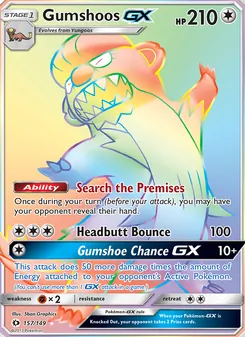 Gumshoos GX, Sun & Moon, no. 157
