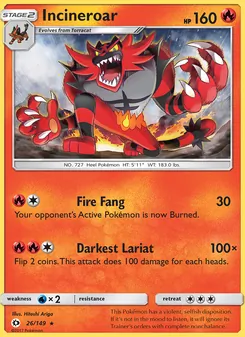 Incineroar, Sun & Moon, no. 26