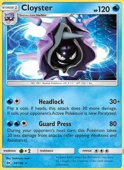Cloyster, Sun & Moon, no. 34