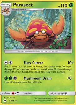Parasect, Sun & Moon, no. 5
