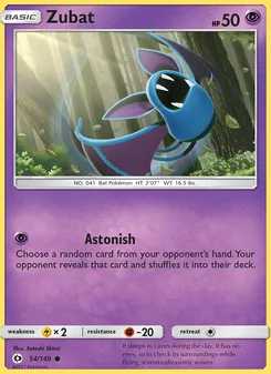 Zubat, Sun & Moon, no. 54