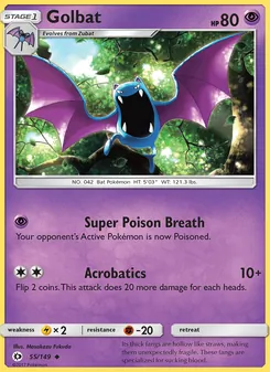 Golbat, Sun & Moon, no. 55