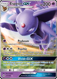 Espeon GX, Sun & Moon, no. 61
