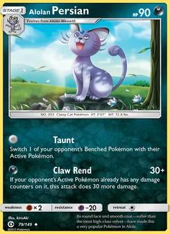 Alolan Persian, Sun & Moon, no. 79