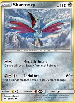 Skarmory, Sun & Moon, no. 88