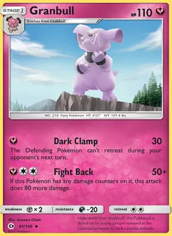 Granbull, Sun & Moon, no. 91