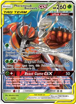 Pheromosa & Buzzwole GX, Unbroken Bonds, no. 1