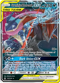Greninja & Zoroark GX, Unbroken Bonds, no. 107
