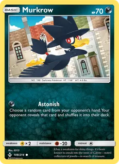 Murkrow, Unbroken Bonds, no. 108