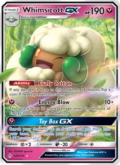 Whimsicott GX, Unbroken Bonds, no. 140
