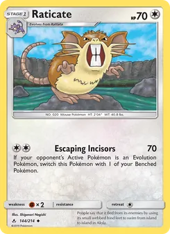 Raticate, Unbroken Bonds, no. 144