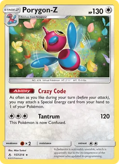 Porygon-Z, Unbroken Bonds, no. 157
