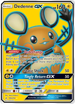 Dedenne GX, Unbroken Bonds, no. 195
