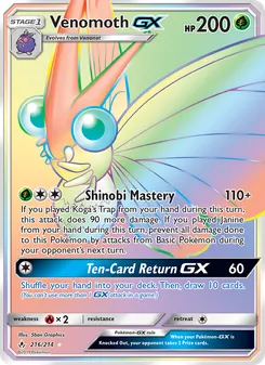 Venomoth GX, Unbroken Bonds, no. 216