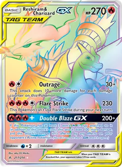 Reshiram & Charizard GX, Unbroken Bonds, no. 217