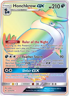 Honchkrow GX, Unbroken Bonds, no. 223