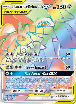 Lucario & Melmetal GX, Unbroken Bonds, no. 224