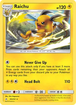 Raichu, Unbroken Bonds, no. 55