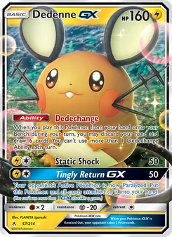 Dedenne GX, Unbroken Bonds, no. 57