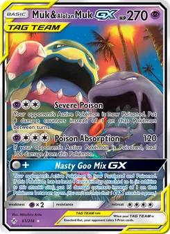Muk & Alolan Muk GX, Unbroken Bonds, no. 61