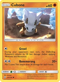 Cubone, Unified Minds, no. 105