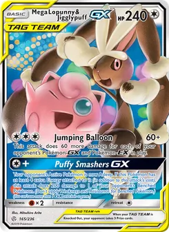 Mega Lopunny & Jigglypuff GX, Cosmic Eclipse, no. 165