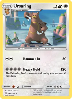 Ursaring, Cosmic Eclipse, no. 172