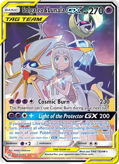 Solgaleo & Lunala GX, Cosmic Eclipse, no. 216