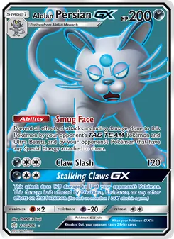Alolan Persian GX, Cosmic Eclipse, no. 219
