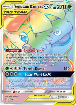 Venusaur & Snivy GX, Cosmic Eclipse, no. 249