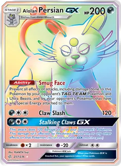 Alolan Persian GX, Cosmic Eclipse, no. 257