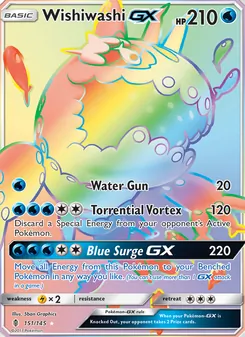 Wishiwashi GX, Guardians Rising, no. 151