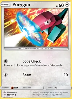 Porygon, Burning Shadows, no. 103