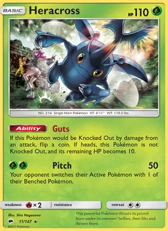 Heracross, Burning Shadows, no. 11